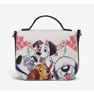 NWT Loungefly Disney Dogs Lady Dalmatian Floral Mini Crossbody Bag Purse